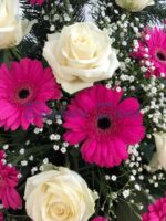 Bukett Gerbera und Rosen