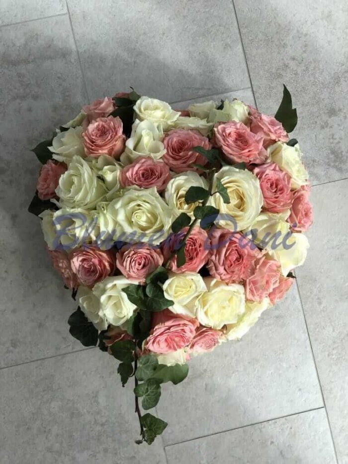 Herz-Schwamm mit Rosen