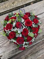 Herz-Schwamm mit Rosen