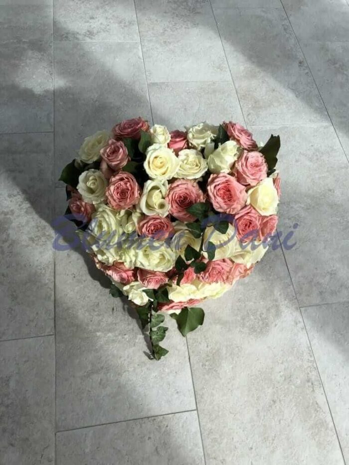 Herz-Schwamm mit Rosen