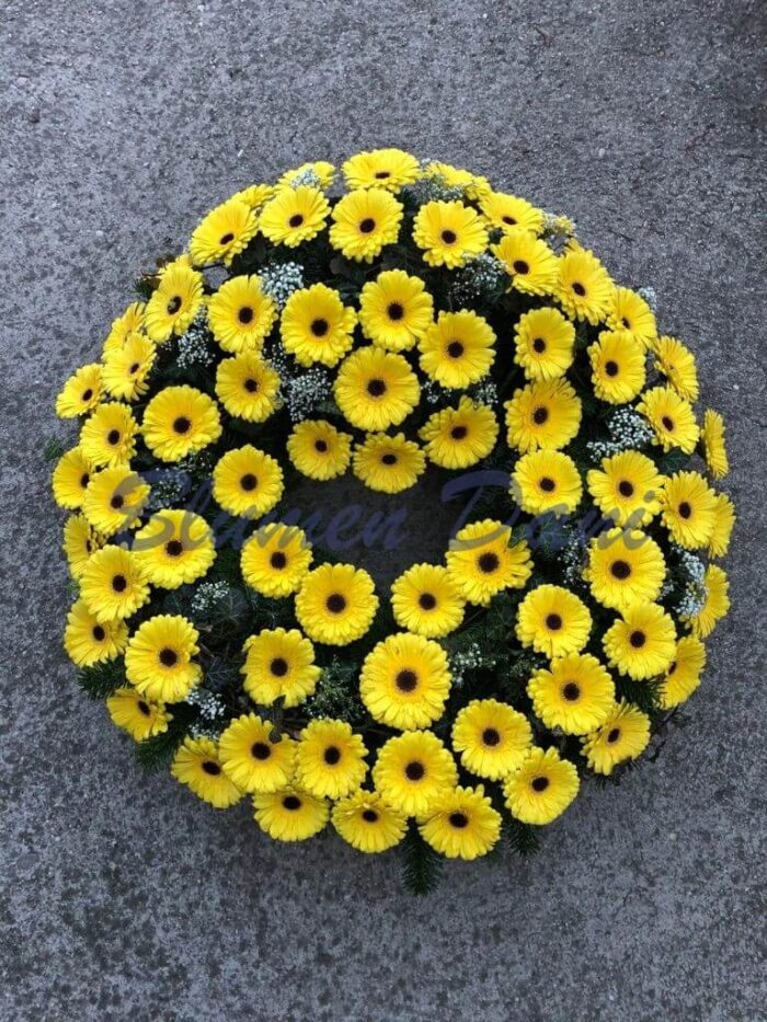 Gerbera-Kranz voll