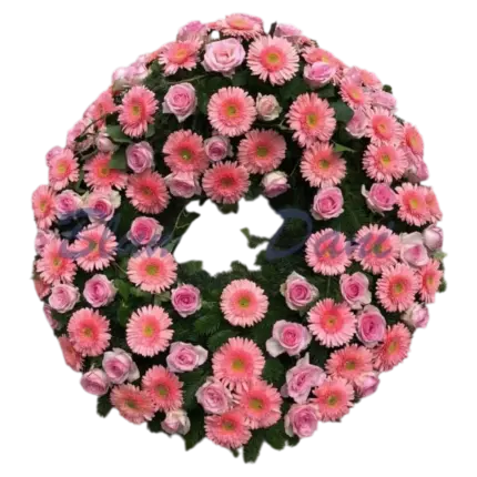 Gerbera-Rosen Kranz voll