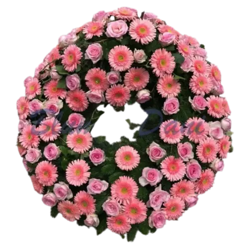 Gerbera-Rosen Kranz voll