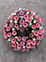 Gerbera-Rosen Kranz voll