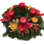Adventskranz_Rot